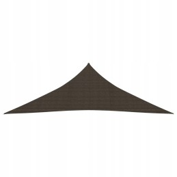 Vidaxl saulės burė 160 g m2 ruda 3 5x3 5x4 9 m HDPE