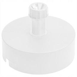 Apvalus baltas sodo skėčio pagrindo stovas