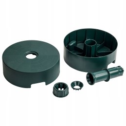 Apvalus žalias sodo skėčio pagrindo stovas