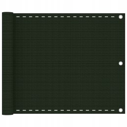 Balkono ekranas, tamsiai žalias, 75x600 cm, HDPE