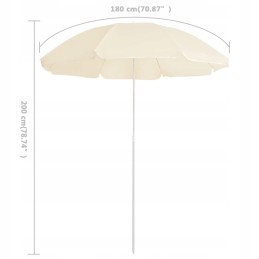 Sodo skėtis ant plieninio stulpo, smėlio, 180 cm