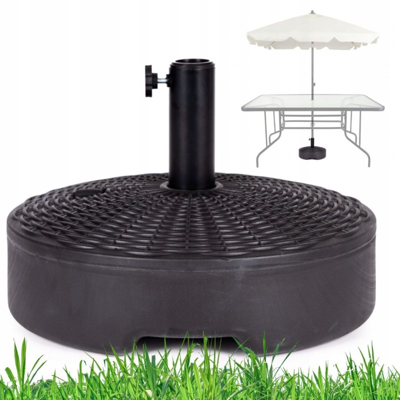 Skėčio svorio pagrindas, pripildytas vandens, patvari HDPE medžiaga, 22l