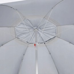 Antracito paplūdimio skėtis 190x202/218 cm, poliesteris, plienas