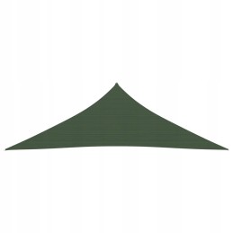 Vidaxl saulės burė 160 g m2 tamsiai žalia 3 5x3 5x4 9 m
