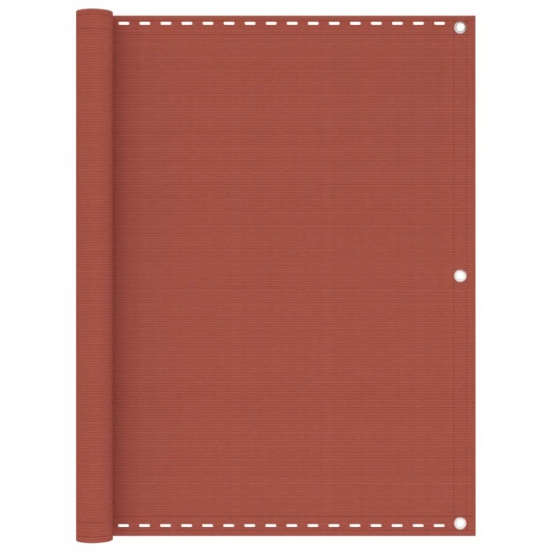 HDPE balkono ekranas 120x500 cm terakotos