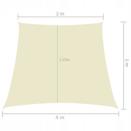 Trapecijos apsauginė burė 2x4m kreminė uv oxford pu