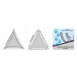 Burė nuo saulės, atspari vandeniui, sodo pavėsinė, kvadratinė, 3 6x3 6 be