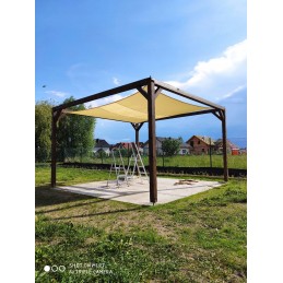 Burė nuo saulės, atspari vandeniui, sodo pavėsinė, kvadratinė, 3 6x3 6 be