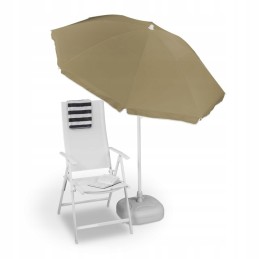 Sodo skėtis 180 cm rudas relaxdays