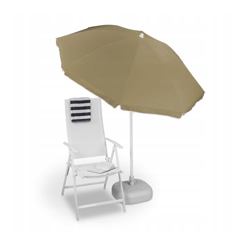 Sodo skėtis 180 cm rudas relaxdays