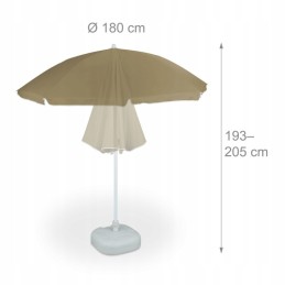 Sodo skėtis 180 cm rudas relaxdays