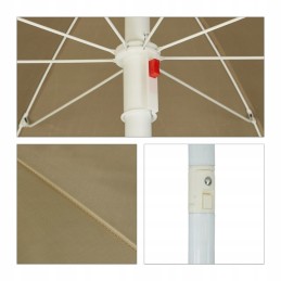 Sodo skėtis 180 cm rudas relaxdays