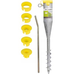 Alberts 610630 Įsukama vamzdžio grindų mova | tinka visiems vamzdžiams, kurių skersmuo nuo 25 iki 65 mm | karštai cinkuotas | il