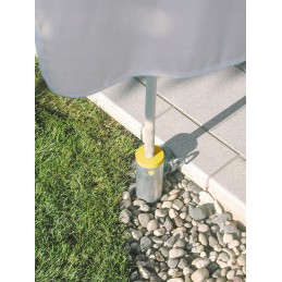 Alberts 610630 Įsukama vamzdžio grindų mova | tinka visiems vamzdžiams, kurių skersmuo nuo 25 iki 65 mm | karštai cinkuotas | il