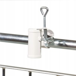 Skėčio laikiklis turėklams iki 35 mm, baltas