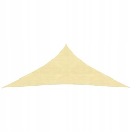 Vidaxl HDPE sodo burė trikampė 3 6x3 6x3 6 m smėlio spalvos