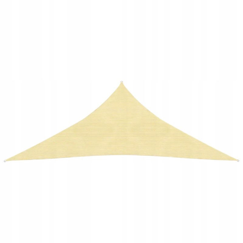 Vidaxl HDPE sodo burė trikampė 3 6x3 6x3 6 m smėlio spalvos