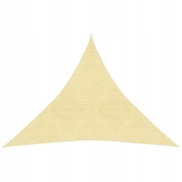 Vidaxl HDPE sodo burė trikampė 3 6x3 6x3 6 m smėlio spalvos