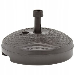 Vidaxl skėčio pagrindas 20 l, rudas plastikinis rotangas