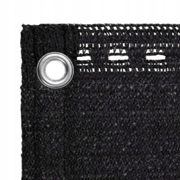 Balkono ekranas, juodas, 75x500 cm, HDPE