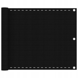 Balkono ekranas, juodas, 75x500 cm, HDPE