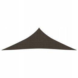 Vidaxl saulės burė 160 g m2 ruda 3 5x3 5x4 9 m HDPE