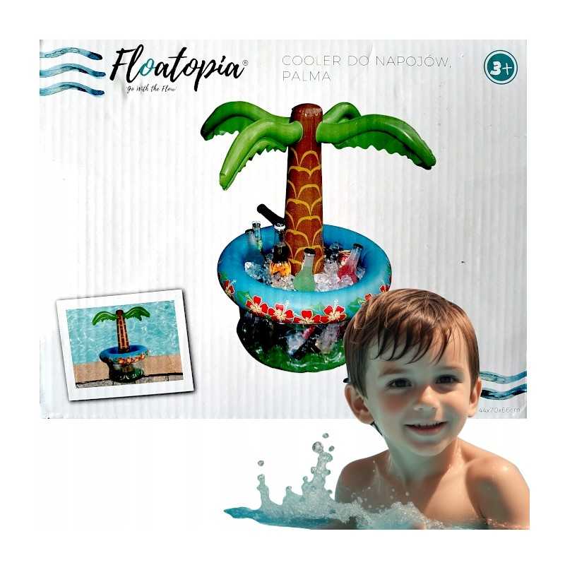 Pripučiamas ledo gėrimų šaldytuvas, palmės formos, 44 x 70 x 66 cm