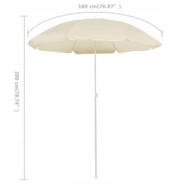 Sodo skėtis ant plieninio stulpo, smėlio, 180 cm