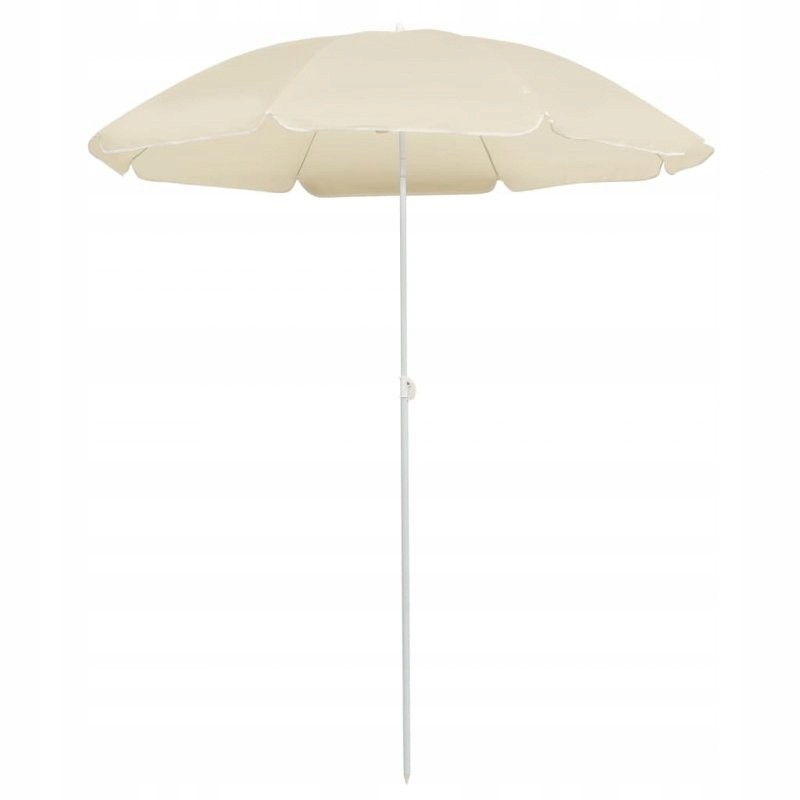 Sodo skėtis ant plieninio stulpo, smėlio, 180 cm