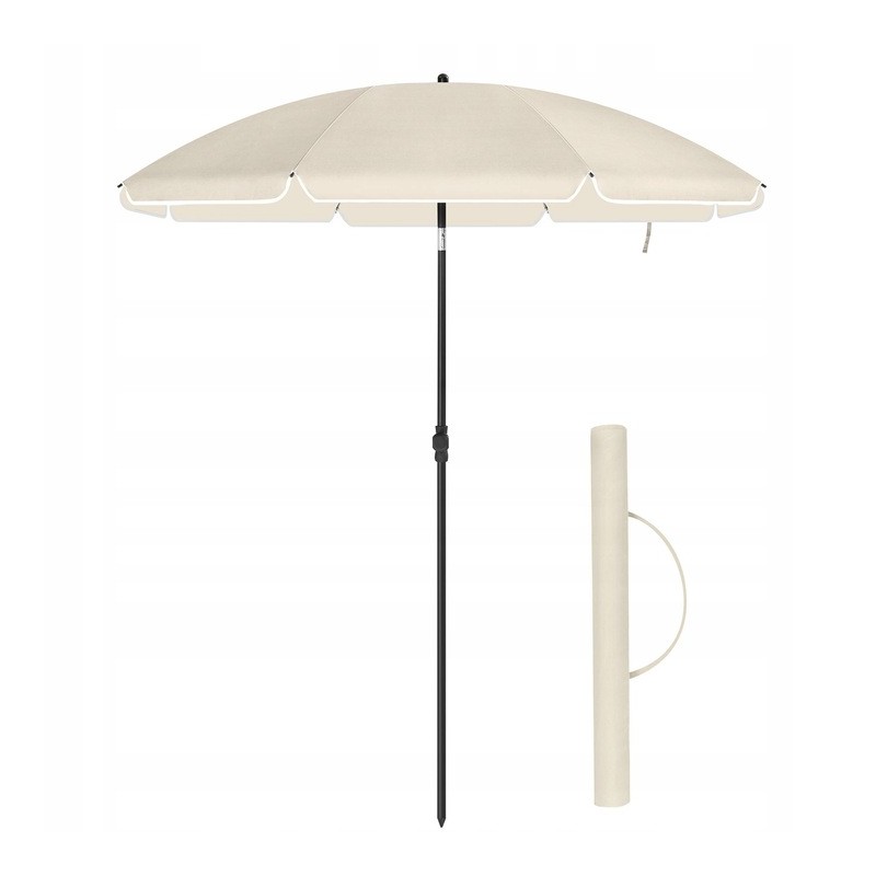 Sodo skėtis 160 x 196 cm smėlio spalvos