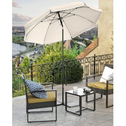 Reguliuojamas sodo paplūdimio skėtis, smėlio spalvos, UV apsauga iki UPF 50+