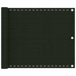 Vidaxl balkono ekranas tamsiai žalias 75x600 cm hdpe