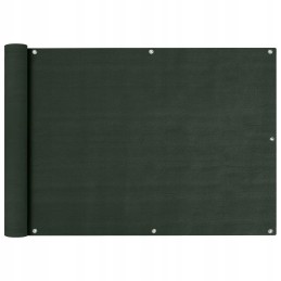 Vidaxl balkono ekranas tamsiai žalias 75x600 cm hdpe