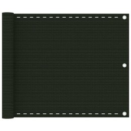 Vidaxl balkono ekranas tamsiai žalias 75x600 cm hdpe