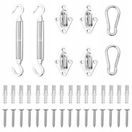 Vidaxl 8 dalių priedų rinkinys sodo burei surinkti, plieninis