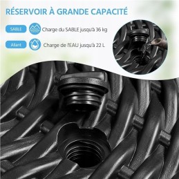 Juodas sodo skėčio stovas 411354bk