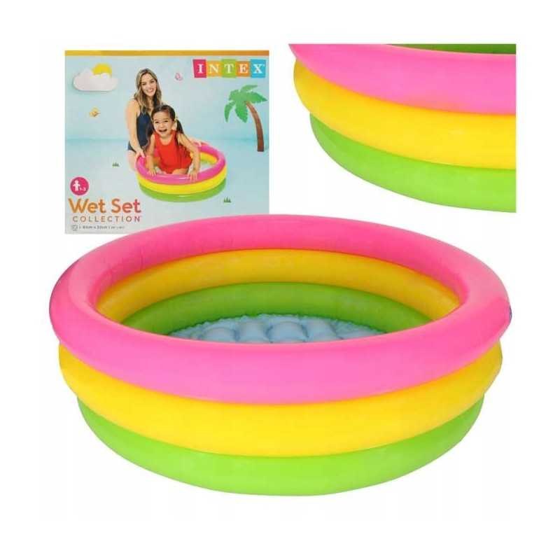 Intex 57107 pripučiamas baseinas vaikams 61cm pripučiamas dugno izoliacija