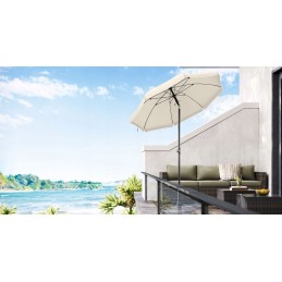 Sodo skėtis 160 x 196 cm smėlio spalvos