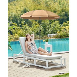 Sodo skėtis 160 x 196 cm pilkai smėlio spalvos