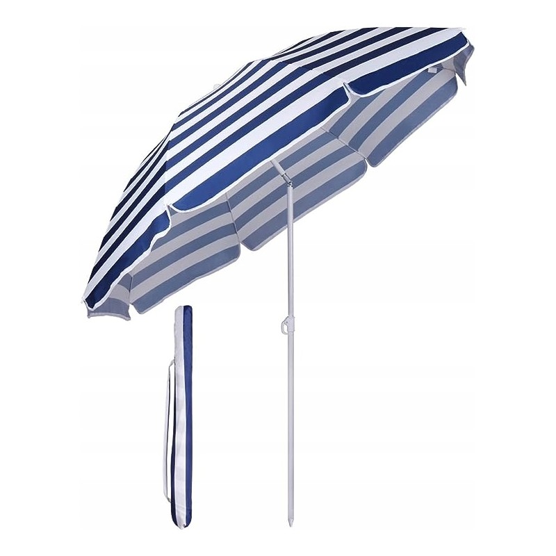 Sekey skėtis paplūdimio skėtis 160 cm su užvalkalu, upf25+