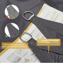 Sekey skėtis pilkas 300 x 300 cm