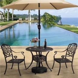 Sodo skėčio stovas, juodas pagrindas 411272bk