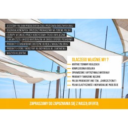 HDPE šešėlinė burė - pavėsinės juosta 0,5x5m