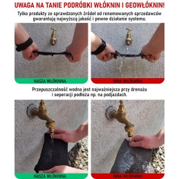 Kokybiška juoda pes150n geotekstilė, matmenys 0,5 m x 15 m