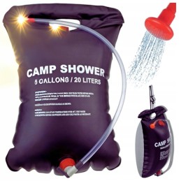 Camping shower, mobile, solar shower, 20l, accessories