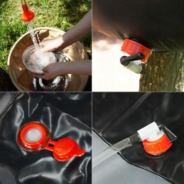 Camping shower, mobile, solar shower, 20l, accessories