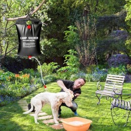 Camping shower, mobile, solar shower, 20l, accessories