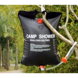 Camping shower, mobile, solar shower, 20l, accessories