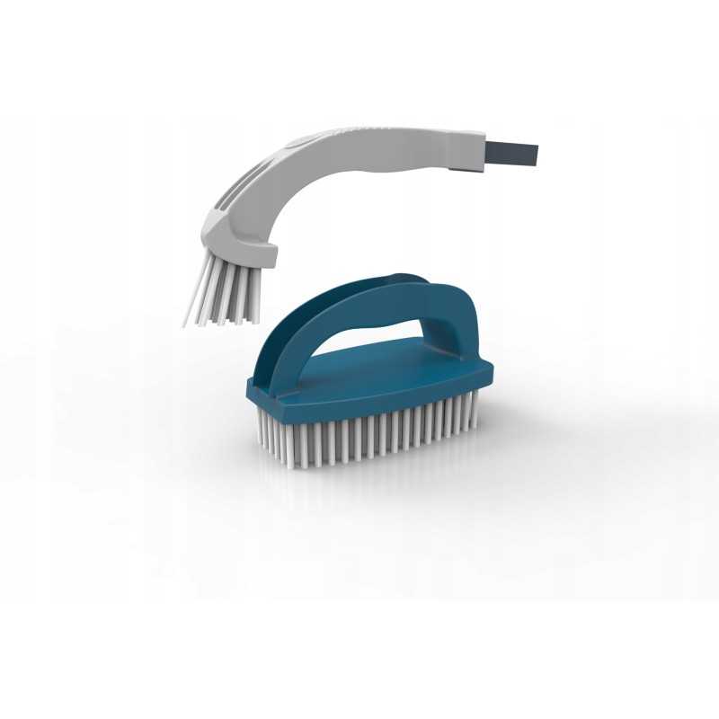 Daugiafunkcis baseino šepetys su kampiniu šepečiu