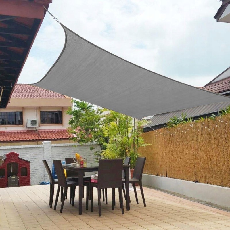 Sodo stogelio markizės skėčio virvės 3 x 3 m pilkos spalvos